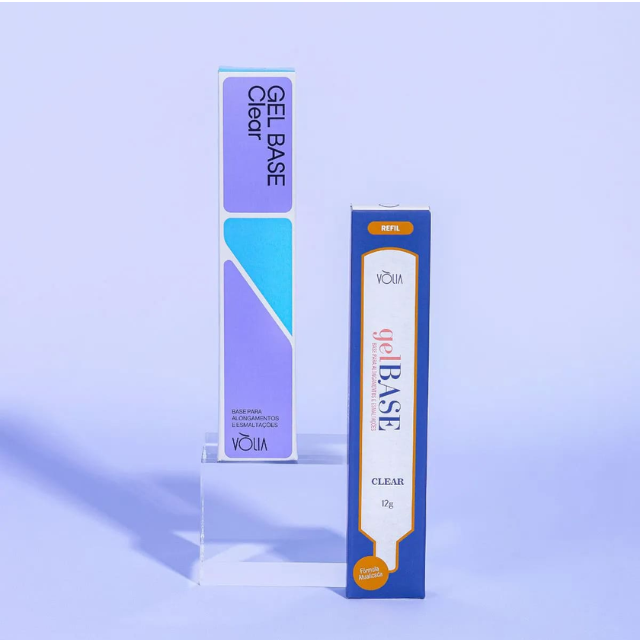 Vòlia Clear Base Gel - Professional Base Coat for Gel Nails - Choose Your Format: 0.32 oz (9 ml) Bottle or 0.42 oz (12 g) Refill Sachet